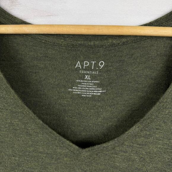Women's Dark Green V Neck Twist Tie Blouse by Apt 9 Size XL - Picture 4 of 7